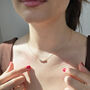 Cluster Sparkling Diamond Gemstone Gold Plated Necklace, thumbnail 3 of 5