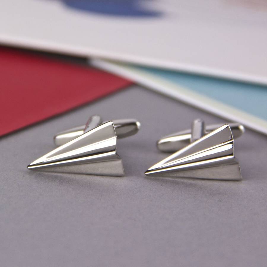 Paper Plane Cufflinks By Gaamaa