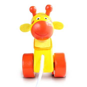 Personalised Wooden Giraffe Pull Along Toy, 6 of 7