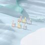 Sterling Silver Tiny Giraffe Stud Earrings, thumbnail 4 of 12