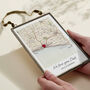 Personalised Father's Day Stitched Heart Map Picture, thumbnail 1 of 5