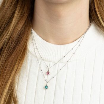 Personalised December Birthstone Necklace In Sterling Silver, 2 of 11