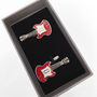 Rock Dad Guitar Cufflinks In A Gift Box, thumbnail 2 of 4