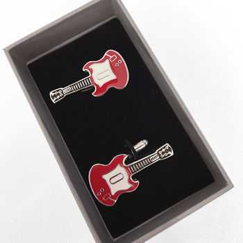Rock Dad Guitar Cufflinks In A Gift Box, 2 of 4