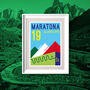 Personalised Maratona Dolomites Cycling Print, thumbnail 2 of 2
