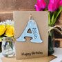 Personalised Alphabet Letter Birthday Keepsake Card, thumbnail 3 of 6