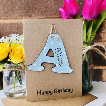 Personalised Alphabet Letter Birthday Keepsake Card, 3 of 6