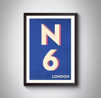 N6 Camden, Harringay London Postcode Print, 10 of 10