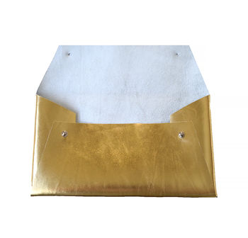 Metallic Leather Clutch, 3 of 3
