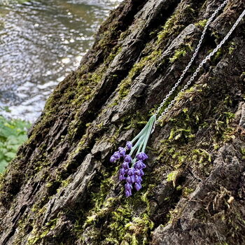 Lavender Purple Flower Necklace, 4 of 6