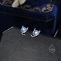 Sterling Silver Little Monster Moonstone Stud Earrings, thumbnail 7 of 11