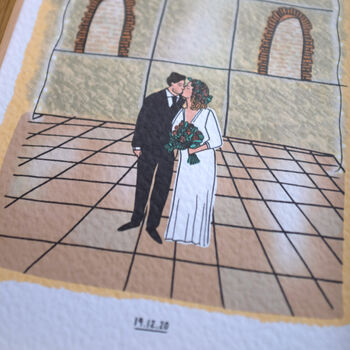 Personalised Wedding Portrait Scene Illustration, 2 of 7