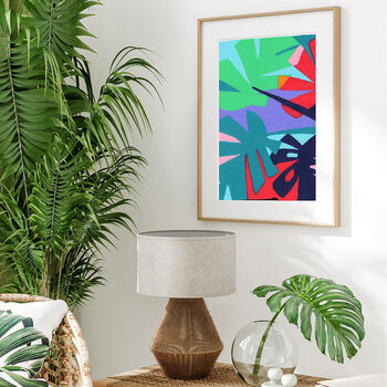 Graphic Plant Leaves Art Print, 3 of 4