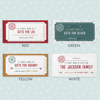 Personalised Book Of Christmas Giftable Tickets, 2 of 10
