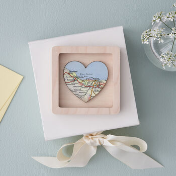 Personalised Miniature Map Heart Valentine's Gift, 6 of 9