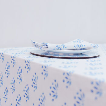 Eight Seater Tablecloth, Blue And White, 8 of 12