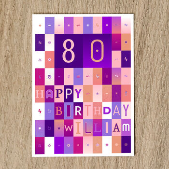 Personalised 80th Birthday Card Age And Name 1945, 8 of 10