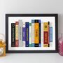 Dad Gift Personalised Row Of Books Print, thumbnail 6 of 10