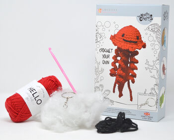 Jellyfish Keychain Crochet Kit, 10 of 10