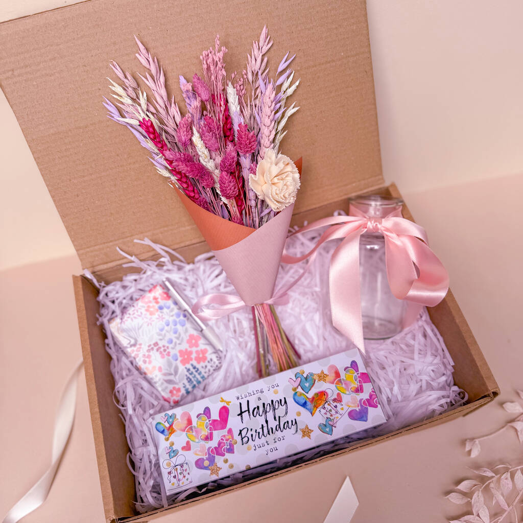 Happy Birthday Hamper Flower Theme, 1 of 6