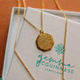24ct Gold Plated Personalised Map Necklace, thumbnail 2 of 8