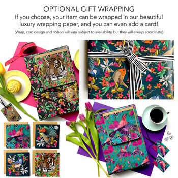 Cosmetic And Makeup Bag Gift Set Tropical Floral, 9 of 12