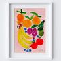 Farmers Market Food Produce Watercolour Art Print, thumbnail 3 of 4