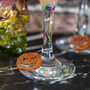 Glitter Acrylic Halloween Pumpkin Wine Glass Charms, thumbnail 1 of 3