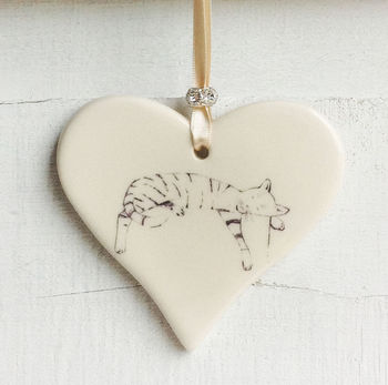 Sketched Cat Hanging Hearts, 6 of 8