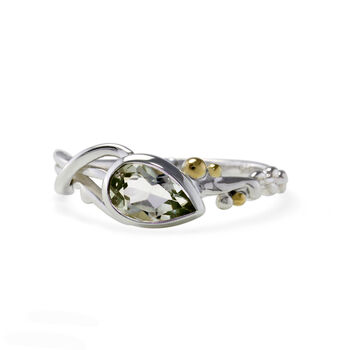 Dainty Green Amethyst Ring, 7 of 8