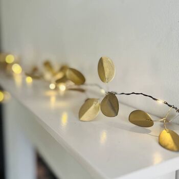 Gold Eucalyptus String Lights, 3 of 5
