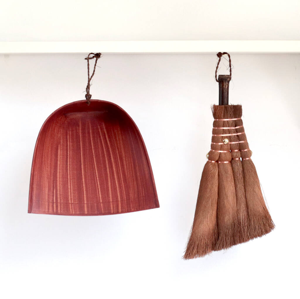 Set Of Handmade Japanese Broom And Dustpan By two persimmons