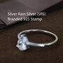 Sterling Silver One Carat Pear Cut Cz Classic Single Stone Engagement Ring, thumbnail 6 of 10