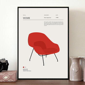 Womb Chair Furniture Design Print, 5 of 5