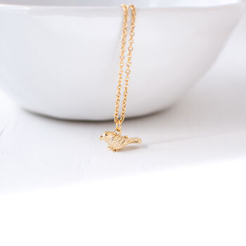 Tiny Bird Charm Necklace, 2 of 5
