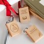 Personalised Graduation And Good Luck Gift Wooden Book Keyring, thumbnail 7 of 12