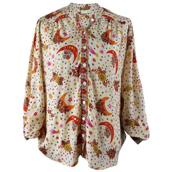 Celestial Moon And Stars Print Button Down Shirt, 4 of 4