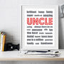 Personalised Uncle Word Print, thumbnail 3 of 3