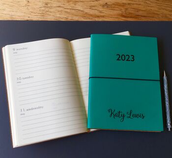 Personalised 2023 Leather Diary, 7 of 11