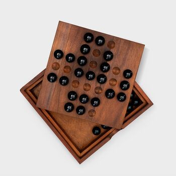 Solitaire Deluxe Wooden Single Player Board Game, 2 of 5