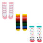 Squelch Transparent Wellies And Three Sock Set Stripe, thumbnail 4 of 7