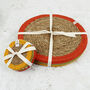 Respiin Set Of Six Seagrass And Jute Coasters Brights, thumbnail 10 of 11
