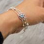 Aqua Chalcedony / Opal Sterling Silver Bracelet, thumbnail 1 of 12