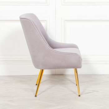 Grey Velvet Chair, 4 of 4