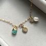 Tumbled Birthstone Multi Charm Necklace, thumbnail 9 of 12