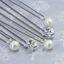 Set Of Five Pearl And Diamante Wedding Hairpins, thumbnail 4 of 7