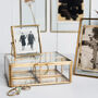 Square Standing Brass Frame 8x8cm, thumbnail 1 of 2