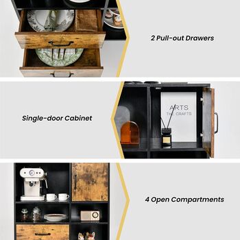 Industrial Storage Cabinet Sideboard Organiser Cupboard, 5 of 9
