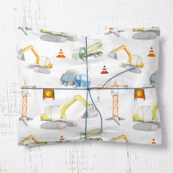 Construction Digger Wrapping Paper With Numbers, 10 of 12