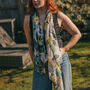 Vintage Inspired Magnolia Flower Scarf, thumbnail 1 of 2